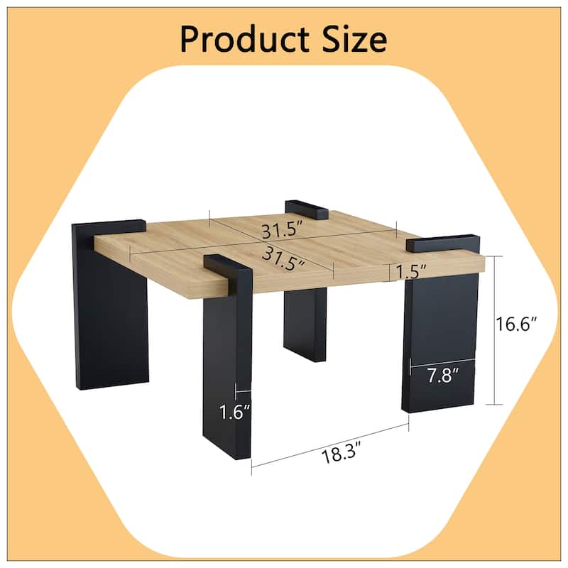 Natural wood -colored MDF coffee table suitable for living rooms