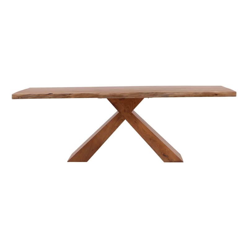 Furniture Classics Willis Natural Acacia X Base Rustic Dining Table
