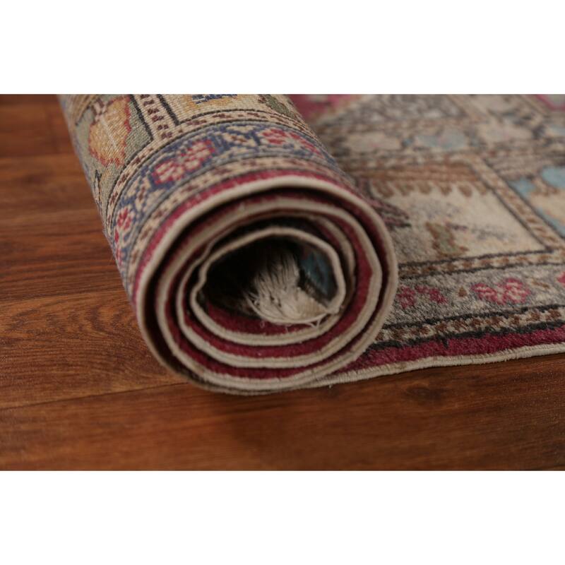 Vintage Anatolian Turkish Oriental Runner Rug Hand-knotted Wool Carpet - 3'0" x 8'8"