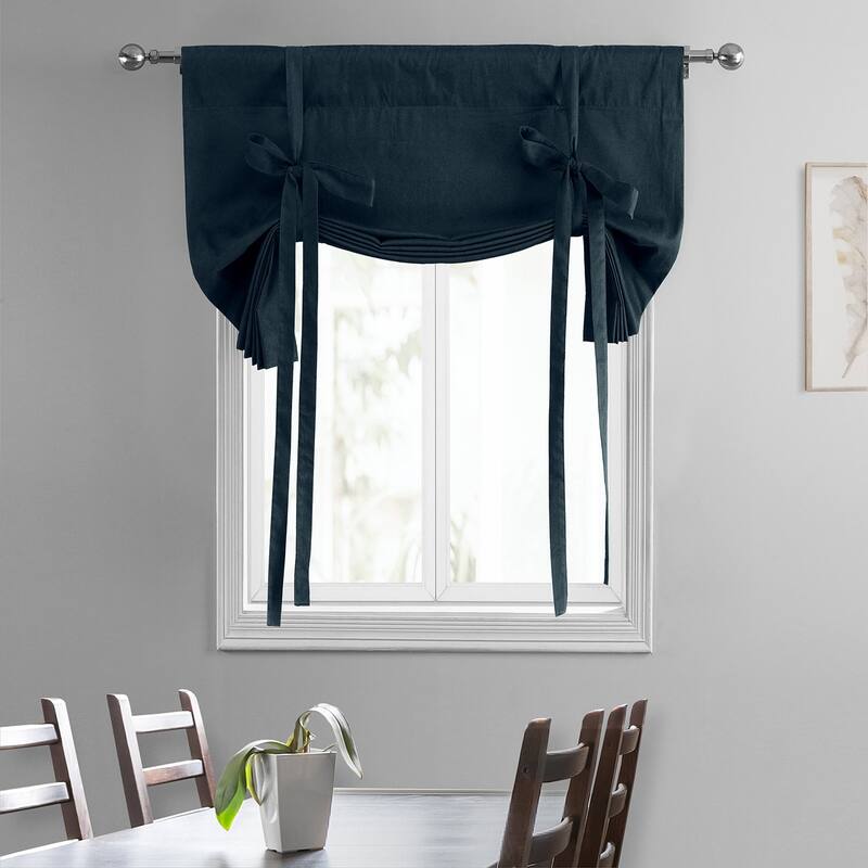 Exclusive Fabrics Solid Cotton Tie-Up Window Shade (1 Panel)