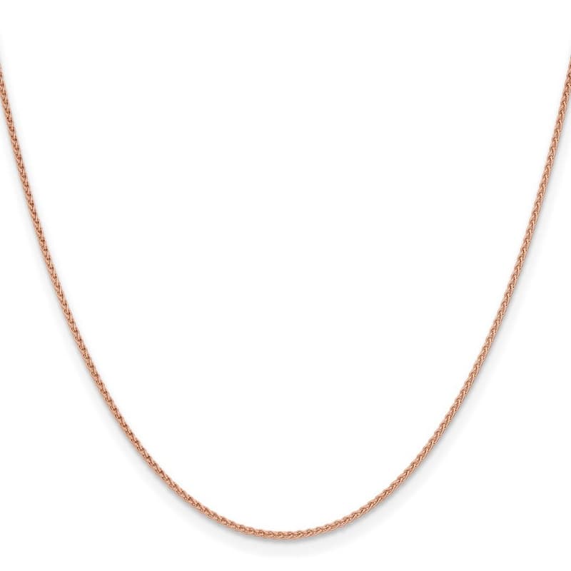 Curata 14k Rose Gold 1.25mm Solid Polished Spiga Chain Necklace Options: 16 18 20 24 30
