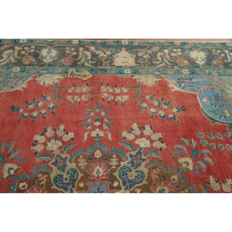 Tabriz Persian Area Rug Living Room Hand-Knotted Wool Carpet - 9'9"x 12'4"