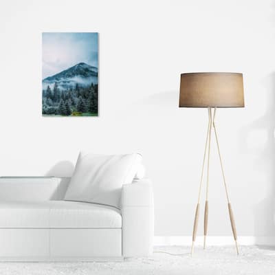 Wynwood Studio Canvas Nature and Landscape Pines in the Forest Blue and Modern & Contemporary Wall Art Canvas Print