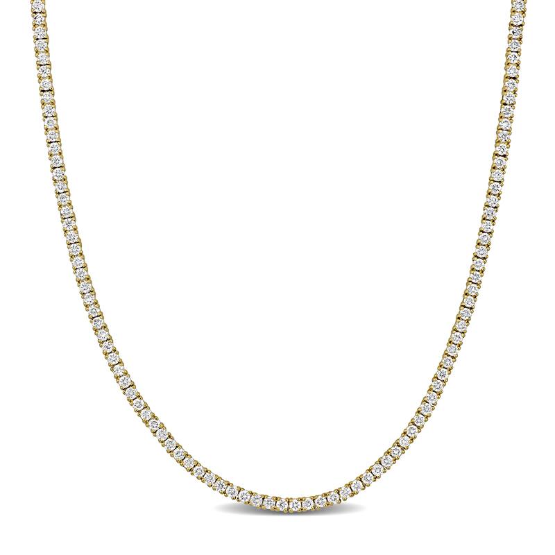 Miadora 14k White or Yellow Gold Diamond Tennis Necklace 2 1/2 or 3 3/8ct TDW - 3.38 Carats - Yellow