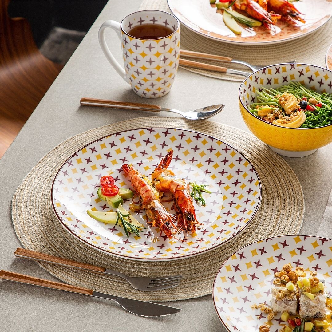 vancasso Casual Bohemia Porcelain Dinnerware Set Tulip 48 Piece