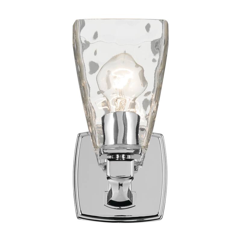 Kichler Lighting Marant 9.5" 1-Light Wall Sconce with Clear Water Glass in Chrome