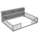 preview thumbnail 58 of 66, Wooden bed floor bed with bedside bookcase and shelves