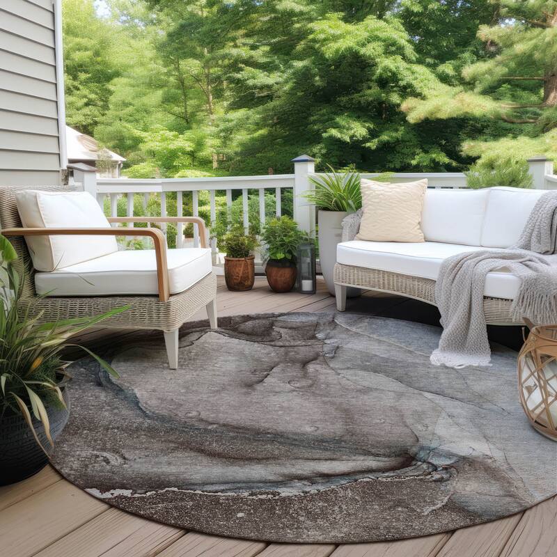 Pane Artistic Abstract Weather Resistant Versatile Elegance Outdoor Rug