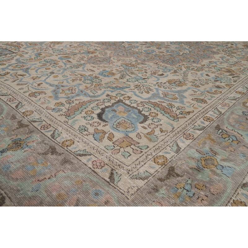 Medallion Tabriz Persian Area Rug Handmade Living Room Wool Carpet - 8'4"x 11'7"