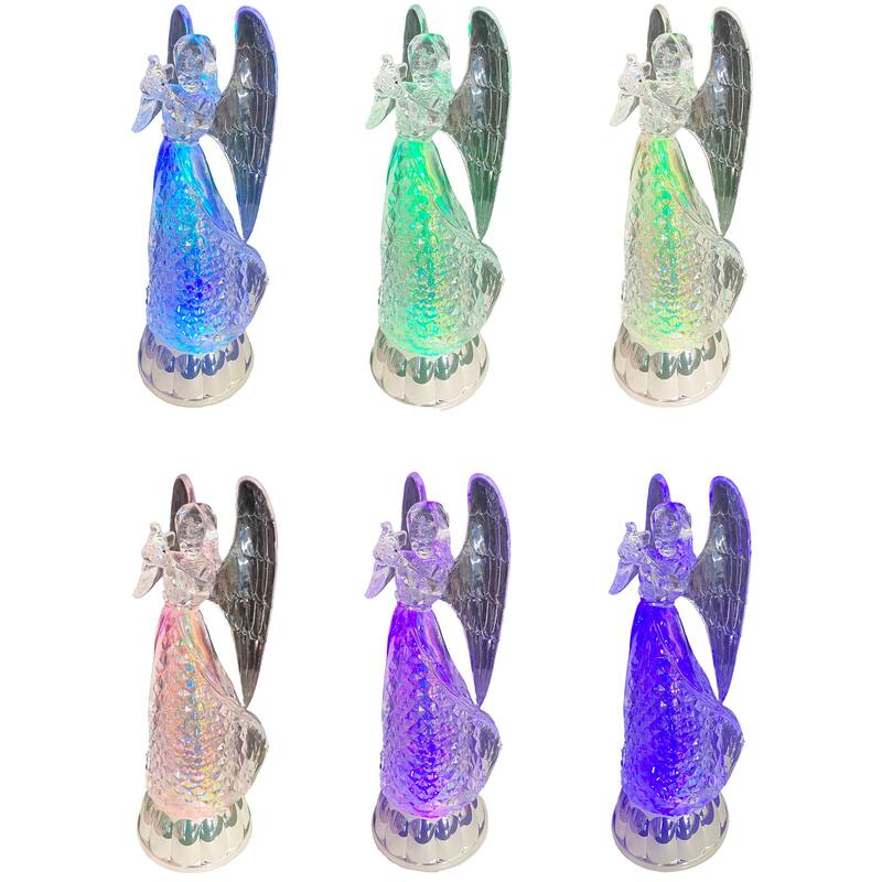 12.8" LED Acrylic Angel with Dove