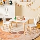 preview thumbnail 3 of 8, Gymax 3 Pieces Kids Table & Chairs Set Children Wooden Furniture Set