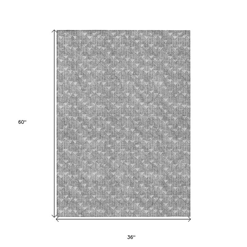 Alsiva Abstract Shapes Weather Resistant Timeless Fusion Outdoor Rug
