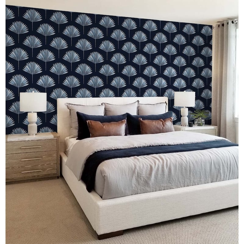 NextWall Tropical Fan Palm Peel and Stick Wallpaper