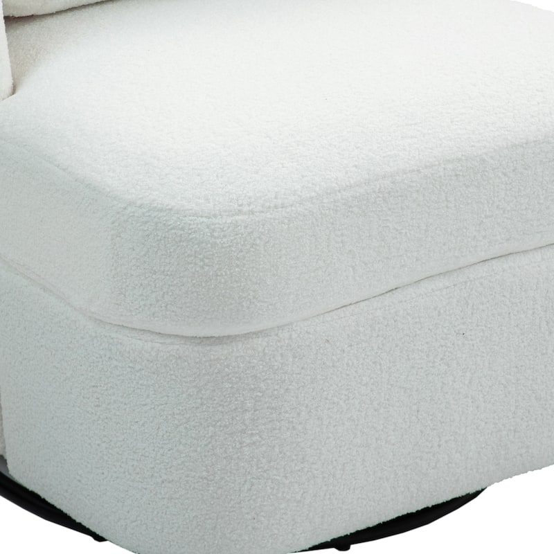 Upholstered Swivel Barrel Accent Chair (Set of 2)