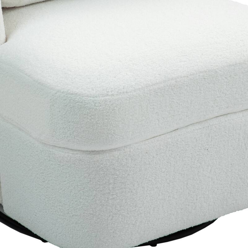Upholstered Swivel Barrel Accent Chair