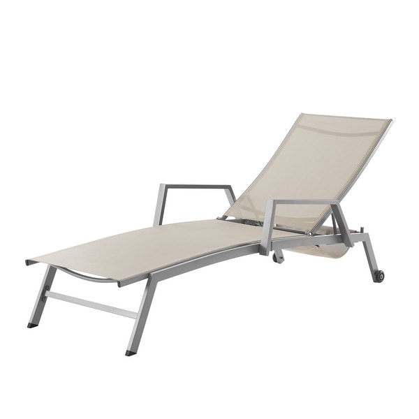 Corvus torino adjustable sling fabric patio chaise discount lounge