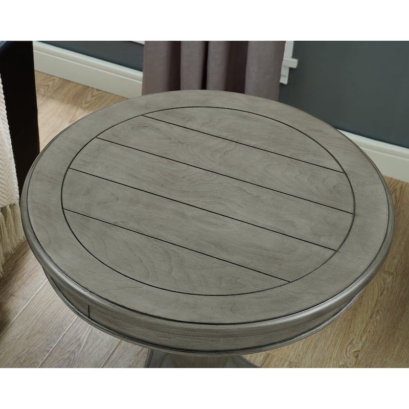 26" Traditional Wooden Side Table with Stable Base for Living Room and Bedroom