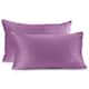 Porch & Den Cosner Microfiber Velvet Throw Pillow Covers (Set of 2) - 12" x 20" - Lavender Dream