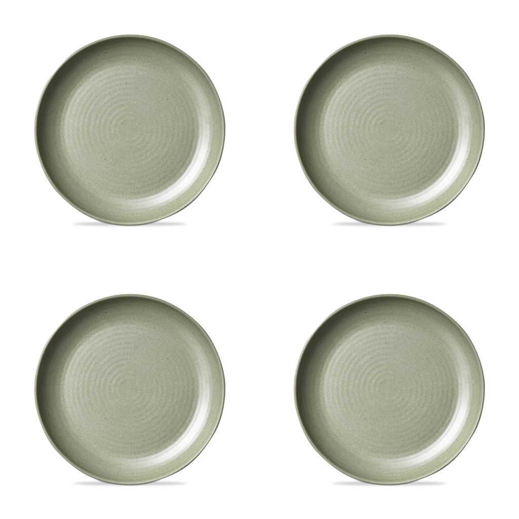 Green Brooklyn Melamine Plastic Dinning Salad Plate Dishwasher Safe Indoor/Outdoor 9x9 inch Salad Plate Set 4
