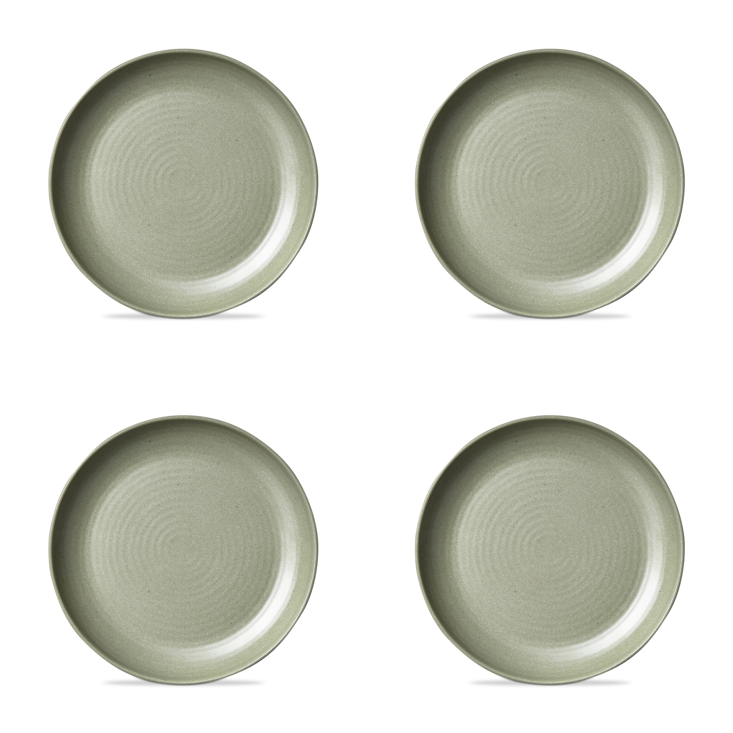 Green Brooklyn Melamine Plastic Dinning Salad Plate Dishwasher Safe Indoor/Outdoor 9x9 inch Salad Plate Set 4