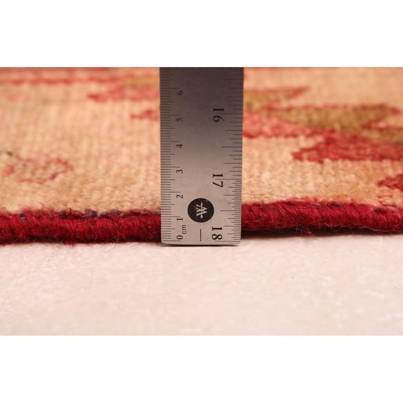 ECARPETGALLERY Hand-knotted Melis Vintage Red Wool Rug - 4'10 x 11'2