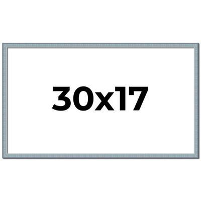 30x17 Frame Rustic Sky Blue Solid Wood Picture Frame | 0.75 Inch