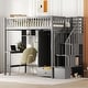 preview thumbnail 15 of 17, Twin Size Loft Bed with Bookshelf and Desk
