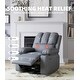 preview thumbnail 4 of 5, 37.4" Oversized Manual Recliner with Heat and Massage, 360 Swivel Rocking Chair 21.3" Seat with Cup Holder