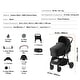 preview thumbnail 10 of 28, Carbon Steel Foldable 5-in-1 Stroller with Reversible Seat - 34.6” L x 23.6” W x 46.5” H