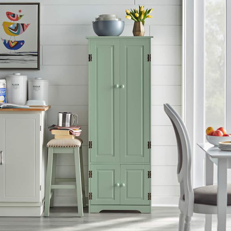 Simple Living Aston Modern Farmhouse Extra-Tall Cabinet - Mint
