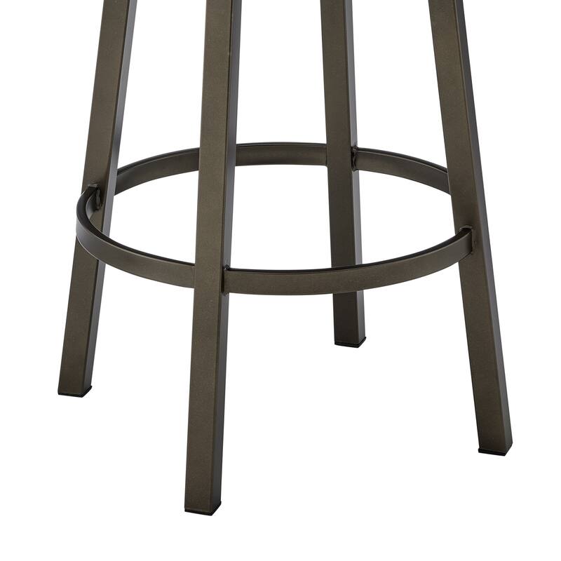Dalza Faux Leather and Metal 360 Swivel Bar or Counter Stool
