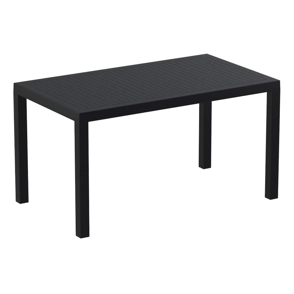 55" Black Patio Rectangle Dining Table
