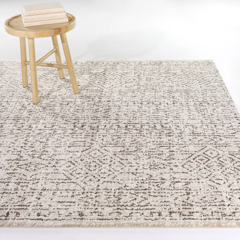 Mari Moroccan Area Rug - 5'3" x 7' - Cream