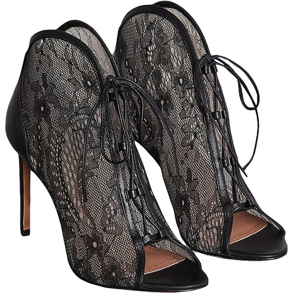 bcbg peep toe booties