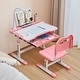 preview thumbnail 10 of 23, Kids Chair and Desk Set Table with Adjustable Height and Steel Frame Suitable for Any Room - 27.56 x 20.08 x (20.87 - 27.95) in