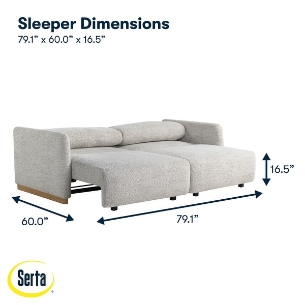 dimension image slide 6 of 7, Serta Tyson Convertible Sofa