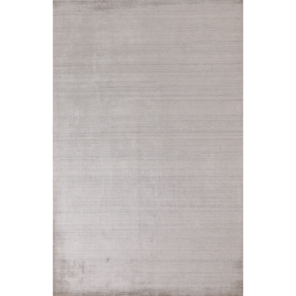 Hand Knotted Oriental 100% Wool Carpet Tribal Contemporary Beige & Ivories Gabbeh Area Rug - 5' 8'' X 5' 4''