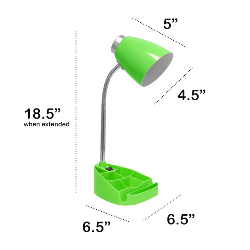 Creekwood Home 18.5" Flexible Gooseneck Organizer Desk Lamp - 18.5