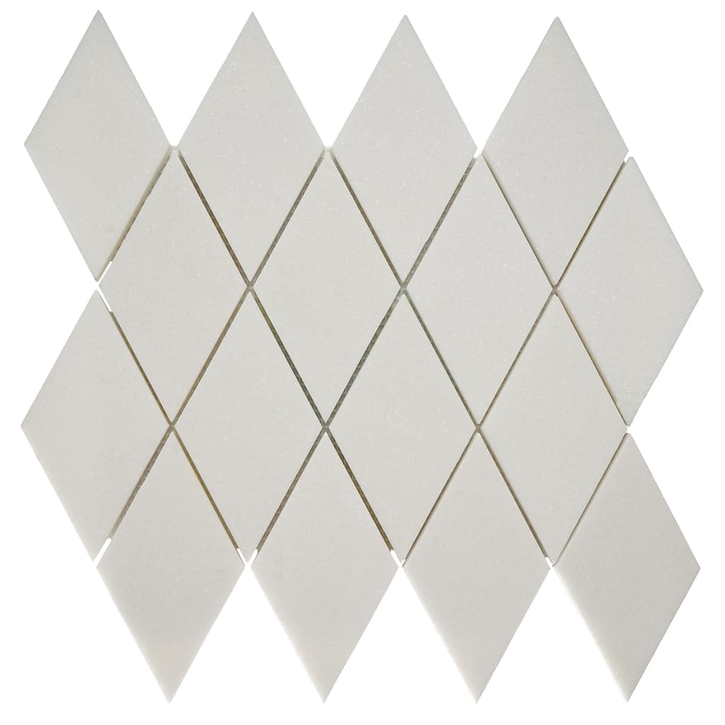 Thassos Marble 3" x 5.5" Harlequin Polished Mosaic Tile
