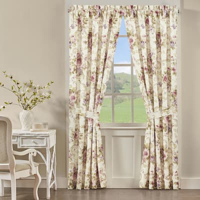 The Gray Barn Warwick Classic Floral 84-inch Window Panel Pair
