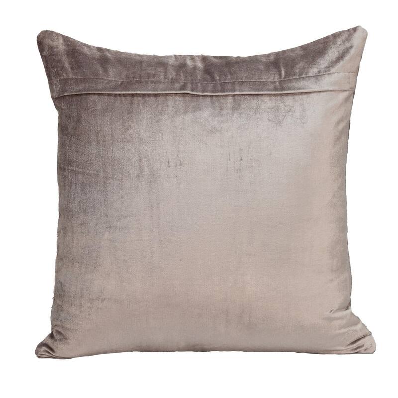 20" Beige Cotton Transitional Throw Pillow