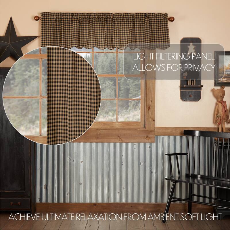 Check Scalloped Valance