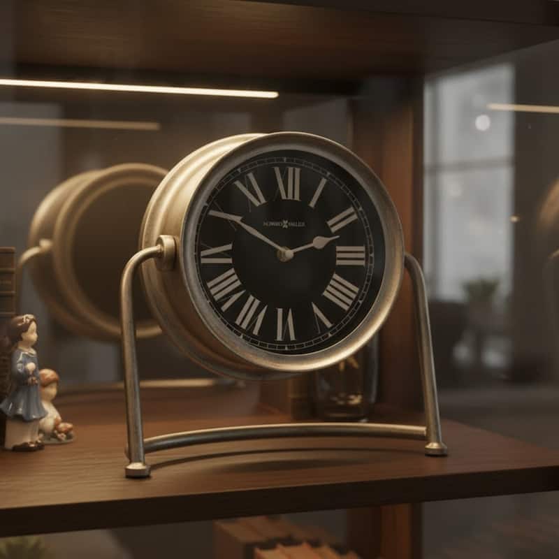 Howard Miller Senna Mantel Clock - Antique Silver