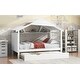 preview thumbnail 4 of 16, White Twin Size Solid Wood House Bed with Trundle & Storage