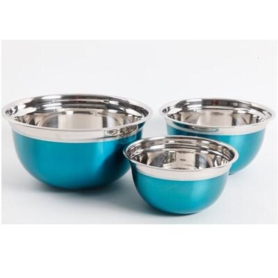 Oster Metallic Red 3-Piece Mixing Bowl Set (Turquoise)