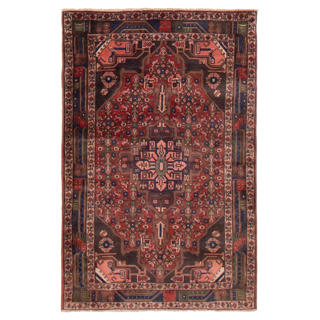 ECARPETGALLERY Hand-knotted Andelz Red Wool Rug - 3'8 x 5'6
