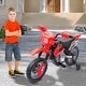 preview thumbnail 2 of 5, 6V Kids Motorcycle Dirt Bike Electric Battery-Powered Ride-On Toy Off-road Street Bike with Training Wheels Red