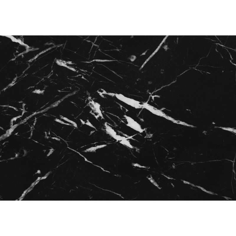 Computer Desk, Home Office, Laptop, Storage Drawer, 42"l, Work, Black Marble Look Laminate, Black Metal, Contemporary, Modern