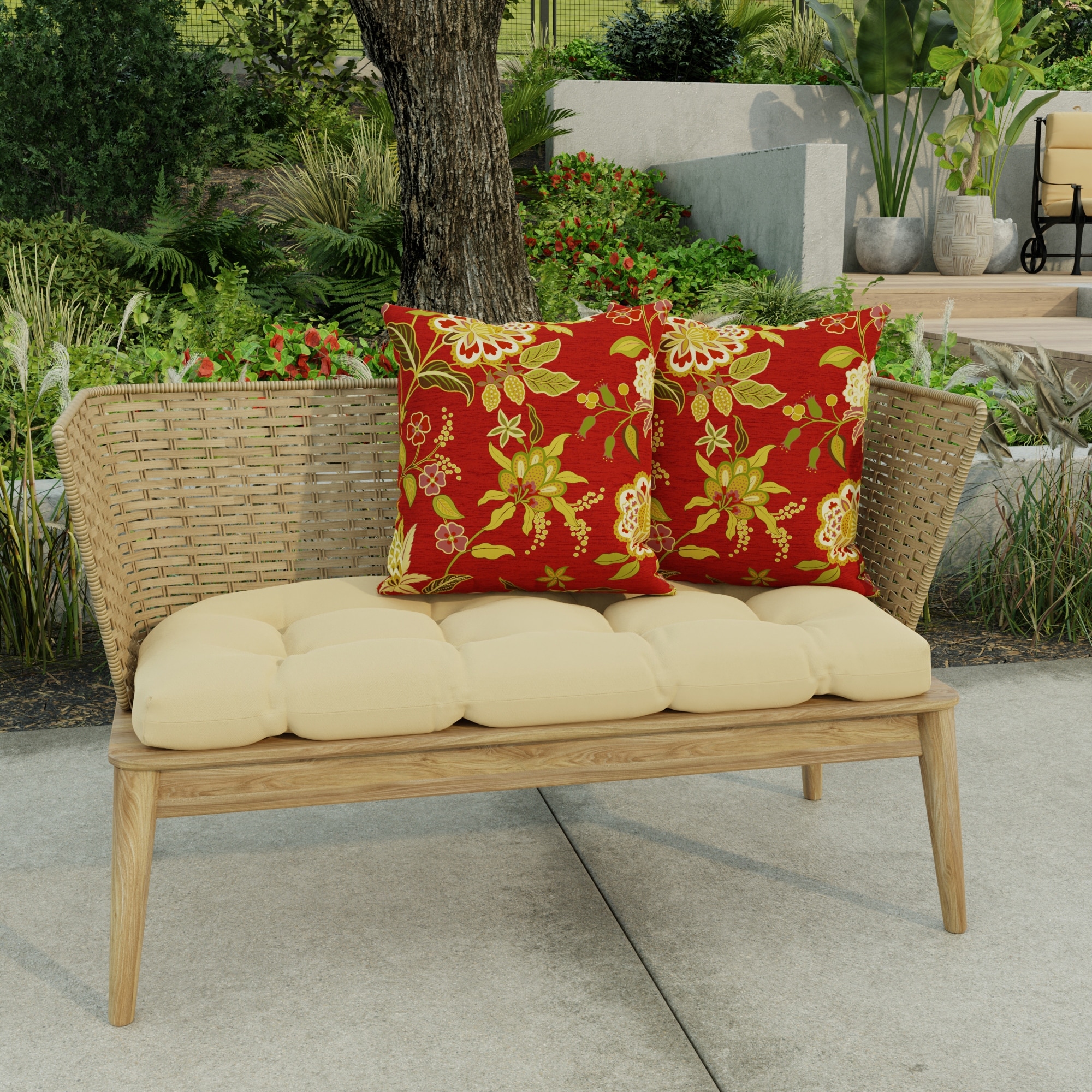 Wicker loveseat cushions discount clearance