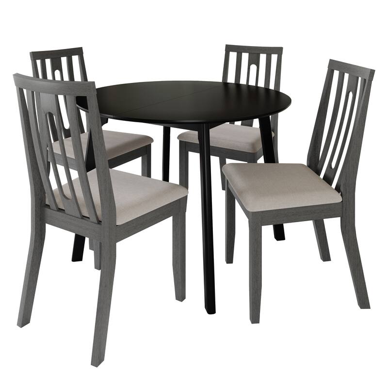 CraftPorch Contemporary 4-Piece Chair and Round Table Dining Set